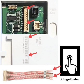 Externen Klingeltaster am StarterLINE Monitor (AN1/GND) anschließen