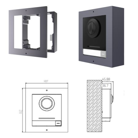 Unterputz Montage für ModuLINE Videosprechanlage