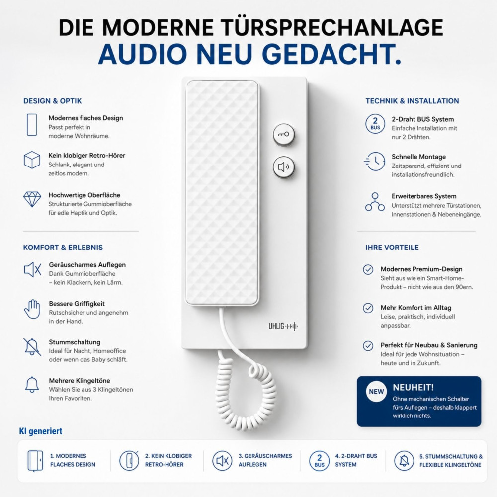 Preview: Saphir Innenstation: Funktionen der Audio-Türsprechanlage im Überblick
