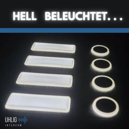 Preview: LED beleuchtete Namensschilder und Klingelknöpfe