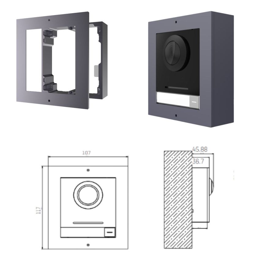 Unterputz Montage für ModuLINE Videosprechanlage