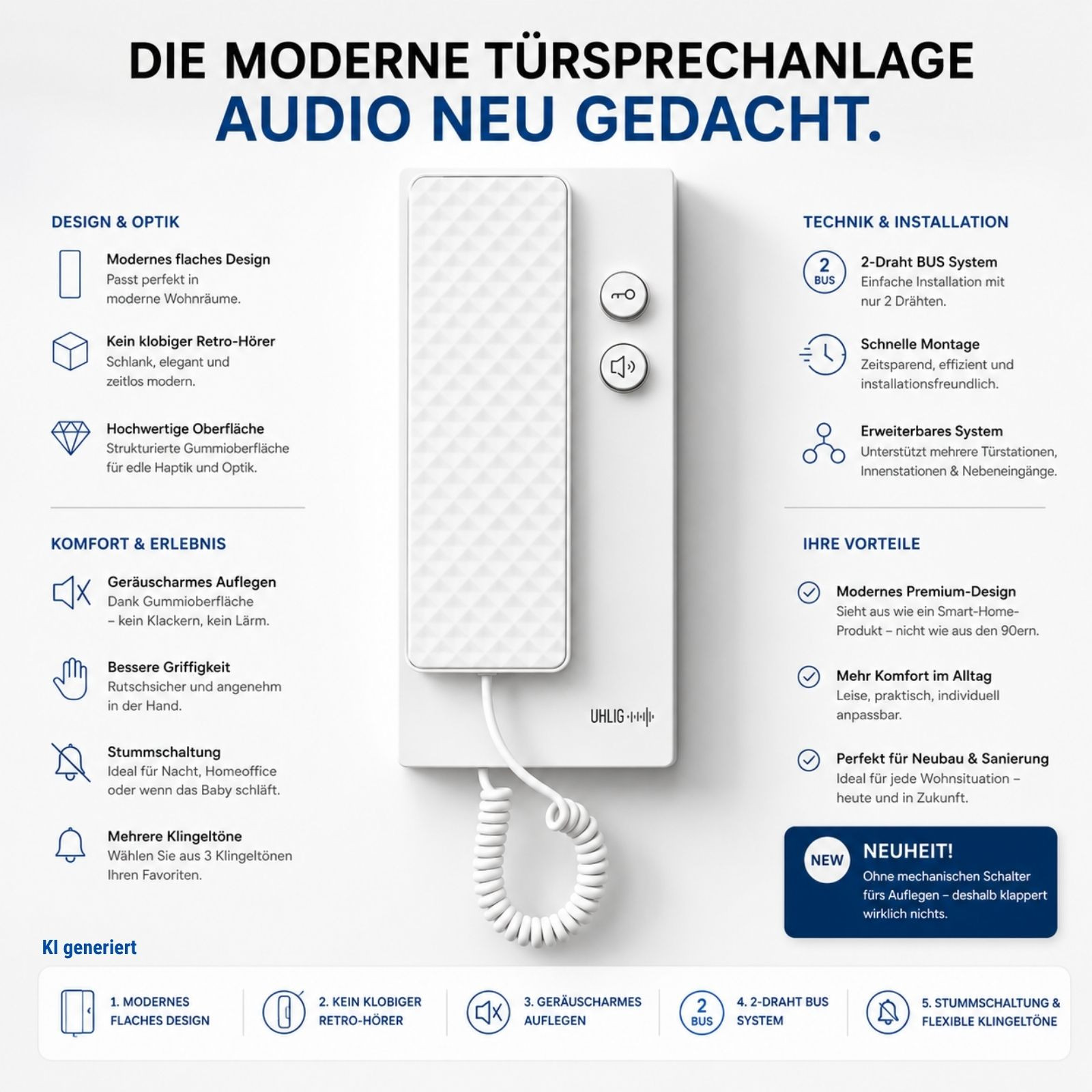 Saphir Innenstation: Funktionen der Audio-Türsprechanlage im Überblick