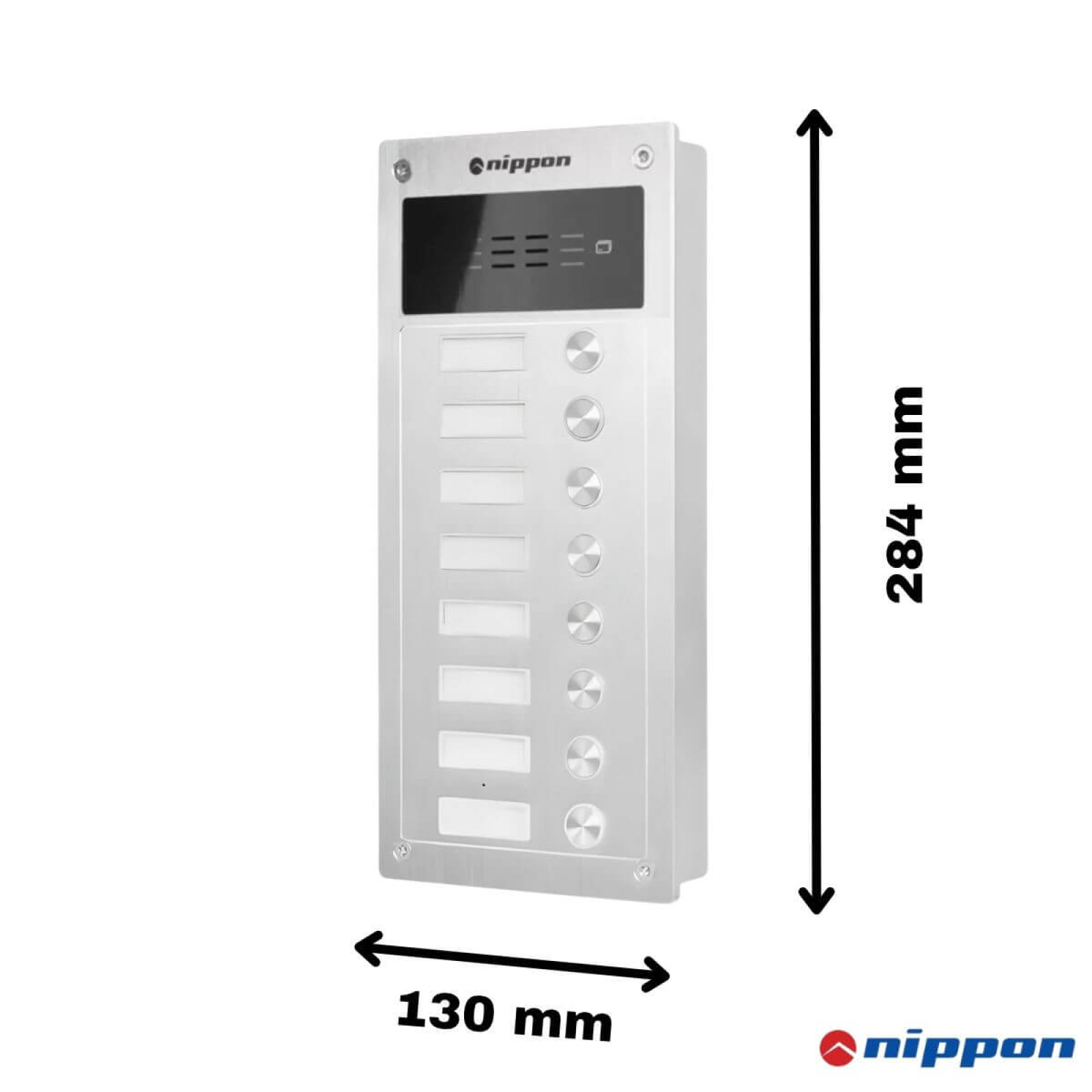 Nippon Türstation 8er mit RFID, mit Maßangaben