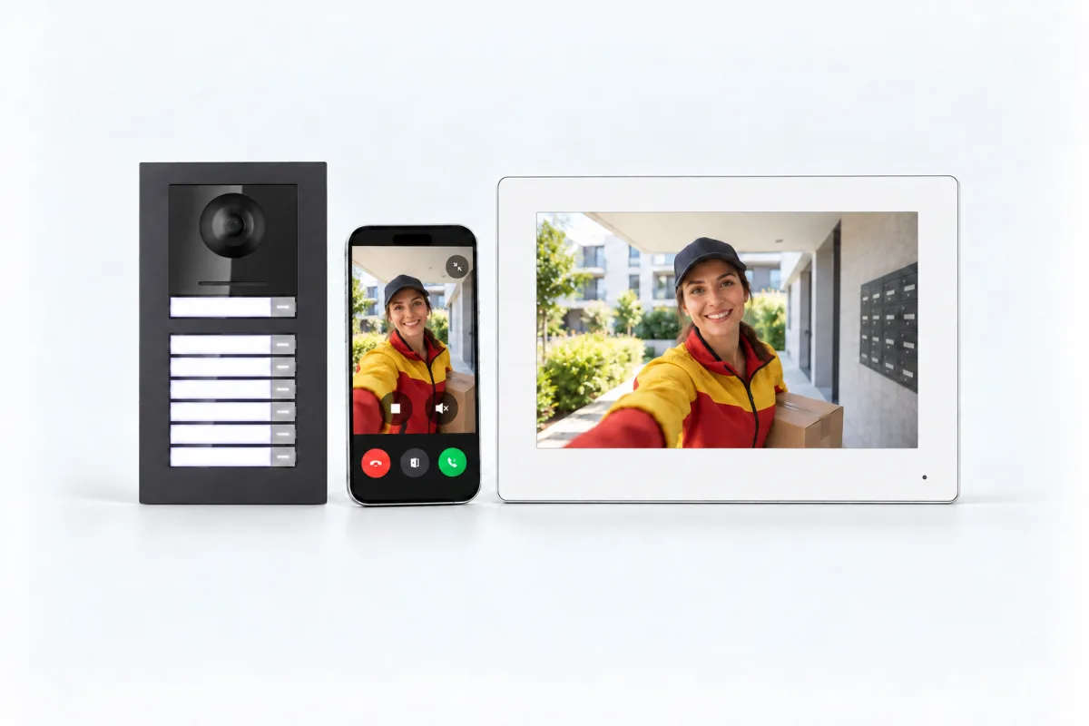 ModuLINE Videosprechanlage mit Monitor und Türstation